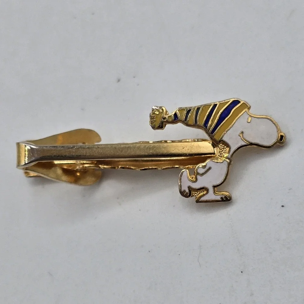 Vintage Snoopy Skater Tie‎ Pin Clip 1970, Aviva Deadstock Retired